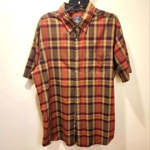 EDDIE BAUER  men's short sleeveless clasic fit button Down cotton shirt size TXL